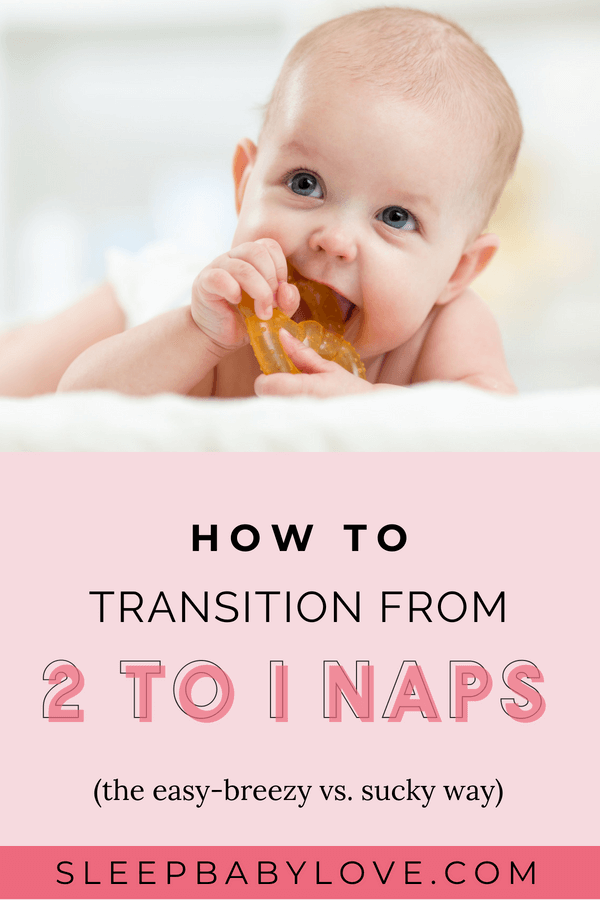 Oh the joys of converting from 2 naps to 1 nap, but if you do the 2 to 1 nap transition too early, you could have a really tough time! Click through to learn how you can transition from 2 to 1 naps, the easy-breezy way! baby sleep tips | how to get your baby to sleep | newborn sleep | parenting #sleepbabylove #sleeptips #sleep #parenting #newmom #babysleep #newborn