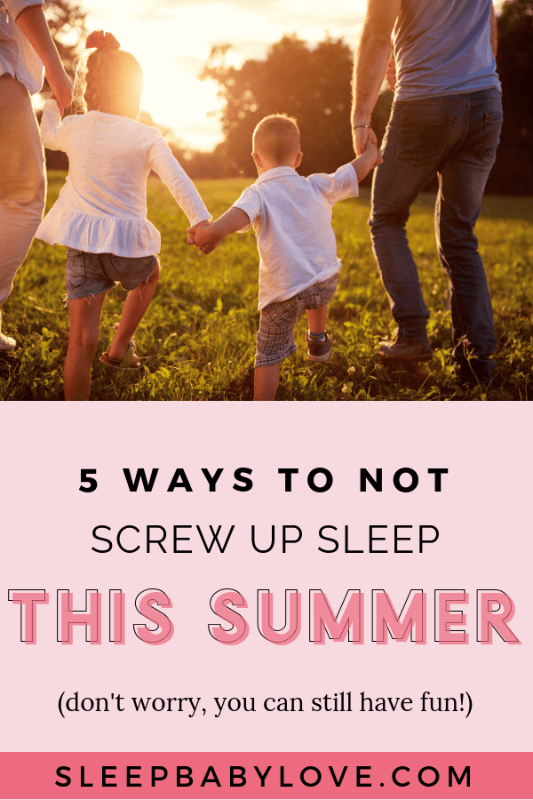 Summer is in full swing with tons of activities for your family, but it’s always a great idea to think about how you can enjoy summer without screwing up sleep. Click through to learn my top 5 tips on how you keep your sleep on schedule while still enjoying some summer fun! Parenting tips | toddler sleep tips #sleepbabylove #sleeptips #toddler #preschool