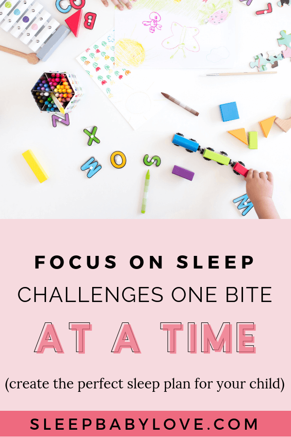 Instead of overwhelming yourself by looking at your entire sleep plan, we as parents need to focus on overcoming our child’s sleep challenges one little success at a time. Baby sleep tips | newborn sleep | parenting tips | sleep training #sleepbabylove #sleeptips #sleep #parenting #sleeptraining #babysleep