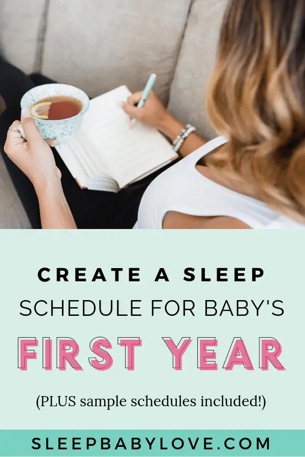 As parents, we have one major thing in common - getting our newborn to sleep. Click through to learn how you can create a sleep schedule for your baby’s first year (PLUS sleep schedule templates) so you can take back your sleep sanity and get your baby sleep training like a pro! baby sleep tips | how to get your baby to sleep | newborn sleep | parenting tips #sleepbabylove #sleeptips #sleep #parenting #newmom #babysleep #newborn