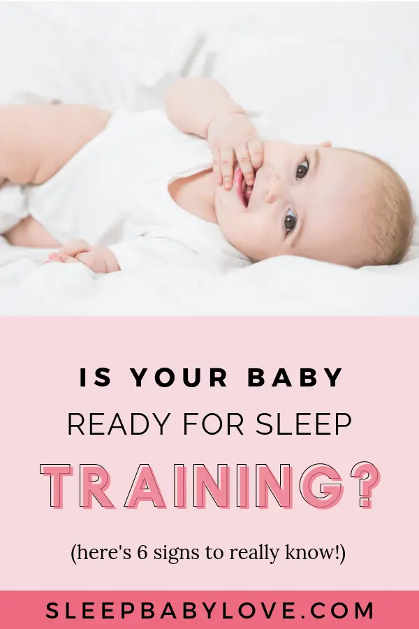Sleep training is a rather complicated and touchy subject. But first, we must understand what sleep training really is for us as parents to decide if it’s time to start sleep training our infant. Click through to learn more about sleep training, and the 6 signs to know when the best time to start sleep training is! baby sleep tips | newborn sleep | parenting tips | sleep training #sleepbabylove #sleeptips #sleep #parenting #newmom #babysleep #newborn #sleeptraining